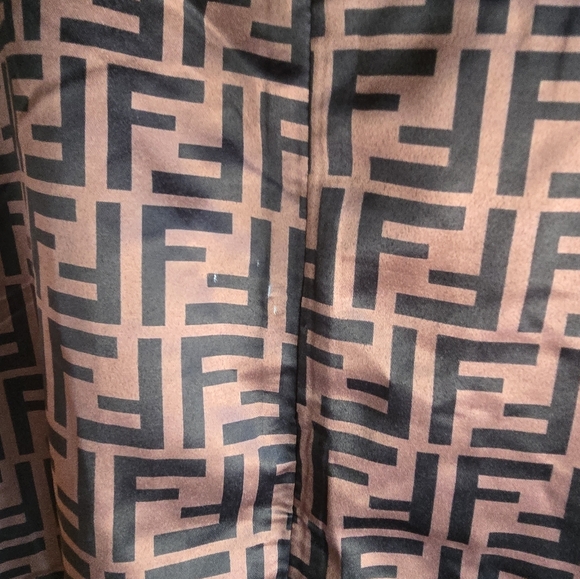 Fendi Designer Patterned Brown Dress - Picture 4 of 10